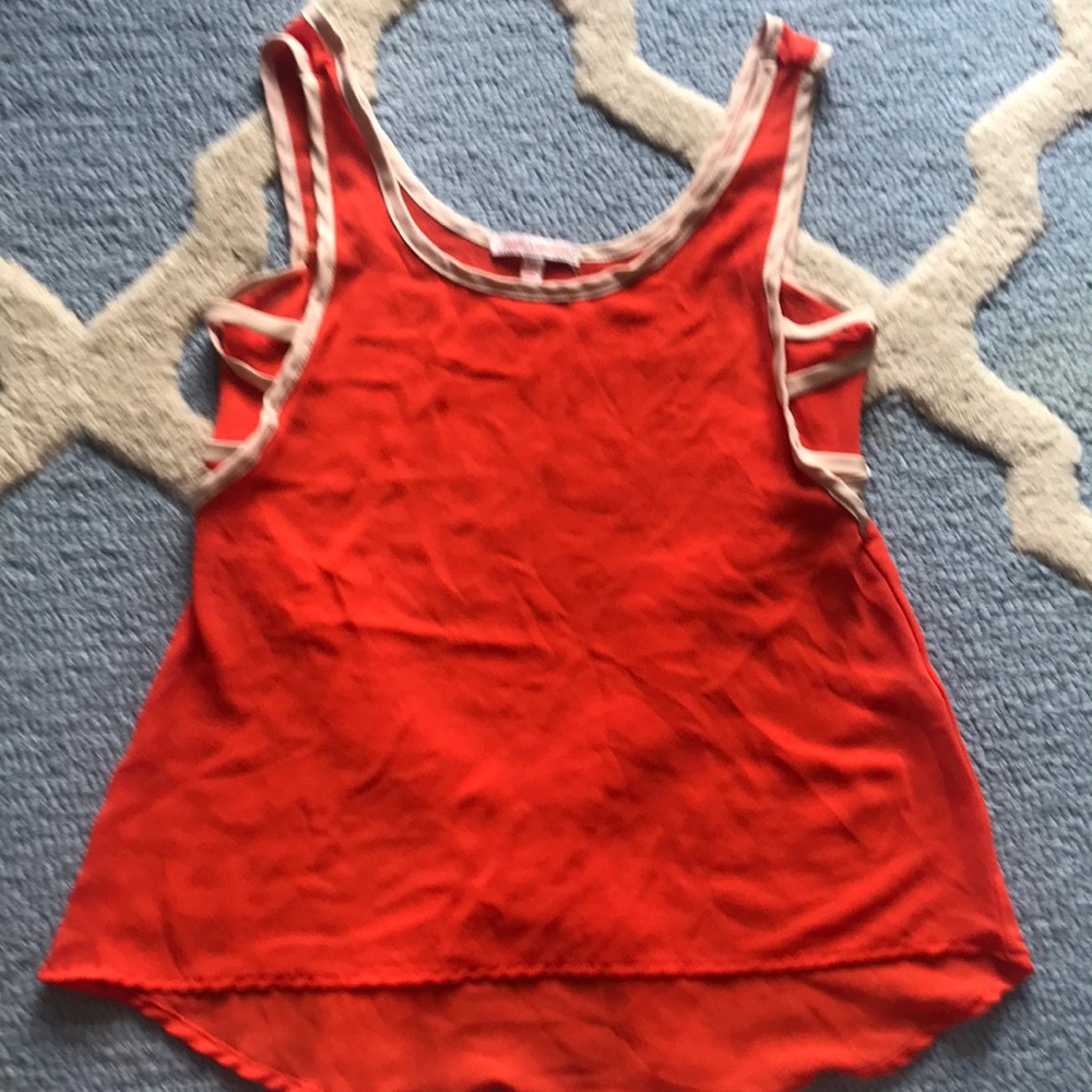 Margo and Sebastian Sheer orange tank